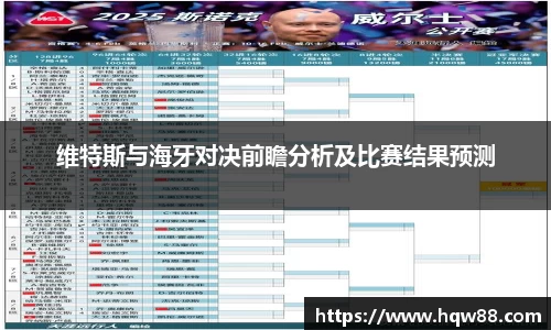 维特斯与海牙对决前瞻分析及比赛结果预测